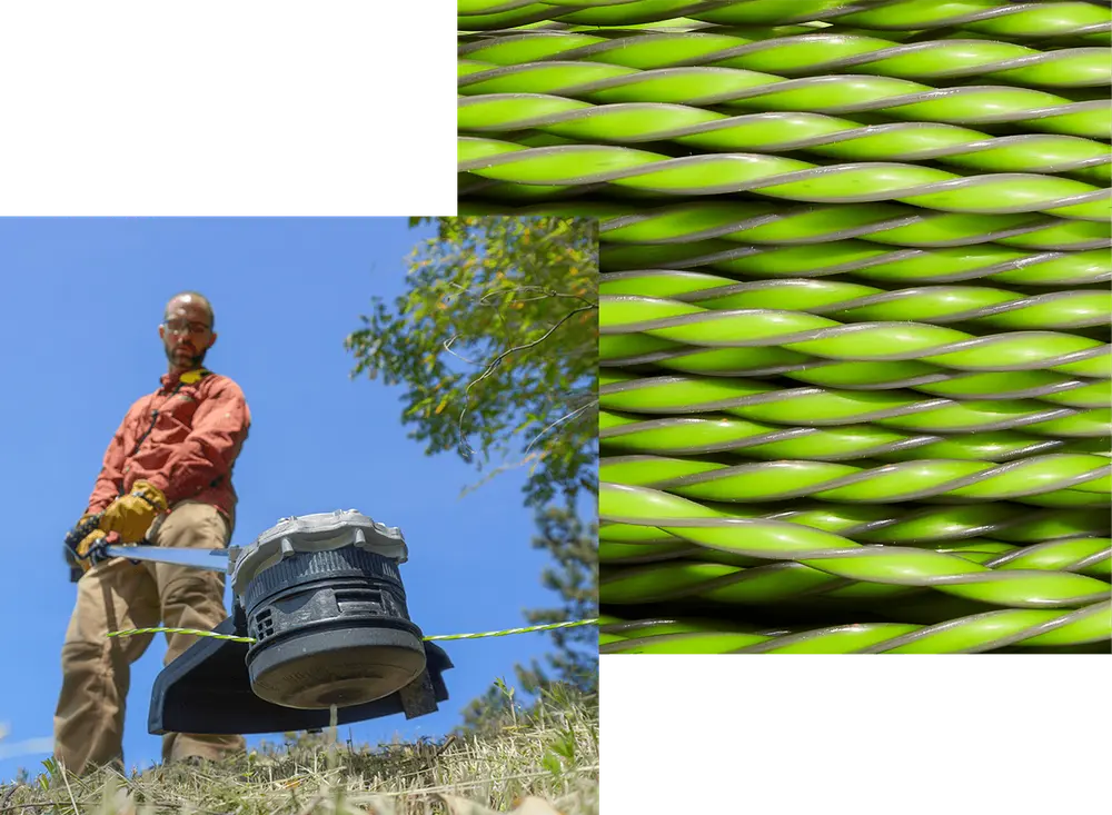 Guy with a weed wacker
